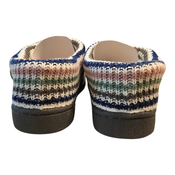 Clarks Slippers Womens Size 8M Gray Suede Sweater Trim Slip On Faux Fur Cozycore - Picture 7 of 12